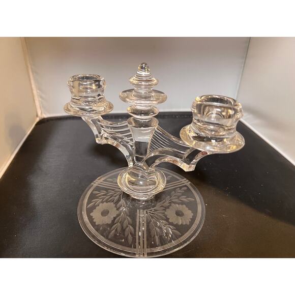 COPY - Vintage Double Arm Tiffin Candleholder - Picture 8 of 8